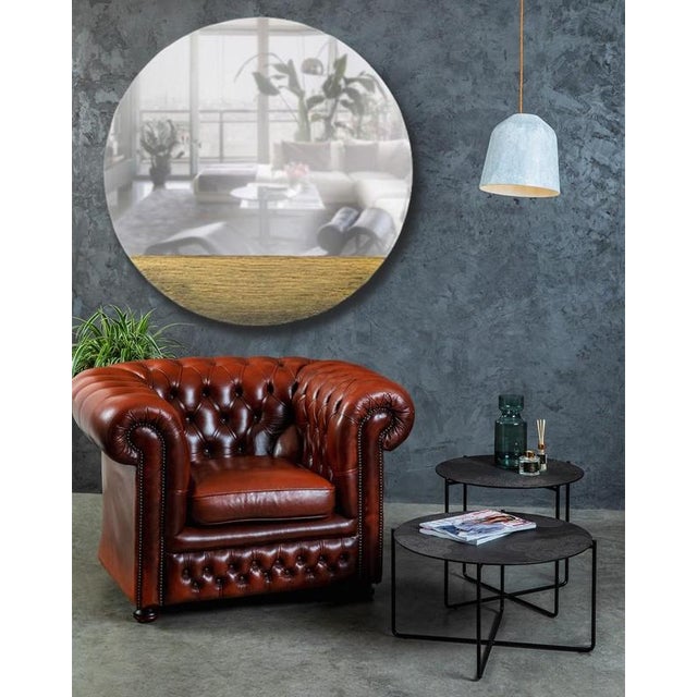 Metal Stone Bronze Isola 800 Coffee Table by Disain1971 For Sale - Image 7 of 9