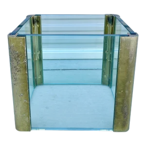 1970s Vintage Glass Coffee Table Base Designed by Leon Rosen for Pace