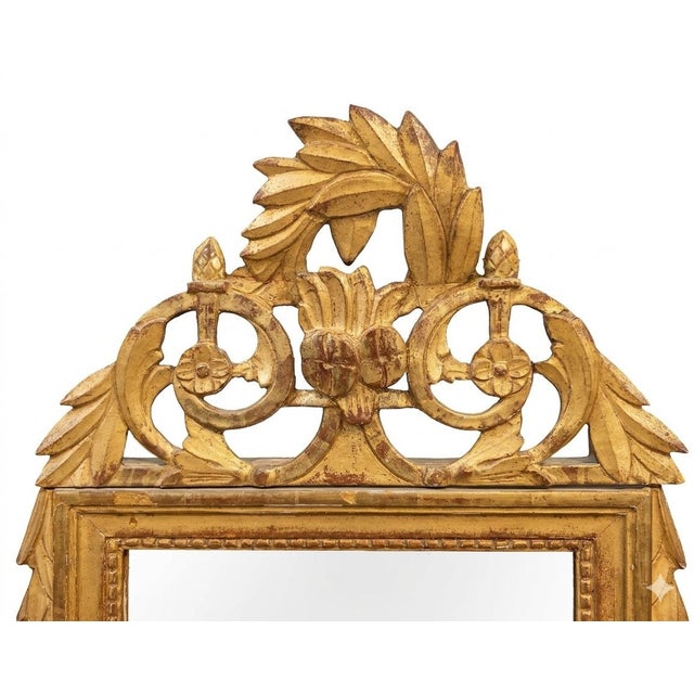 Louis XVI Wedding Mirror in Gilded and Carved Wood, 1780 For Sale - Image 10 of 13