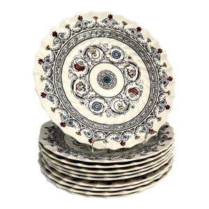 Mid 20th Century Copeland Spode "Florence" Salad Plates - Set of 9
