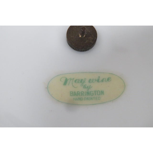 May Wine by Barrington Porcelain Pedestal Plate Compote Candy Dish Stand 5106b For Sale - Image 16 of 17