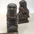 This is a handsome pair of vintage Chinese bronze guardian lions, also known as Foo Dogs or Shishi. Each lion is seated on...