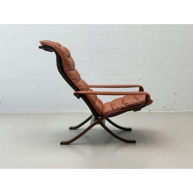 Brown Set of Flex Lounge Chair and Ottoman by Ingmar Relling for Westnofa, Norway, 1960s For Sale - Image 8 of 18