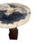 Pair Modern Petrified Wood Side Tables W/ Sculptural Metal Bases. Late 20th C. For Sale - Image 11 of 12