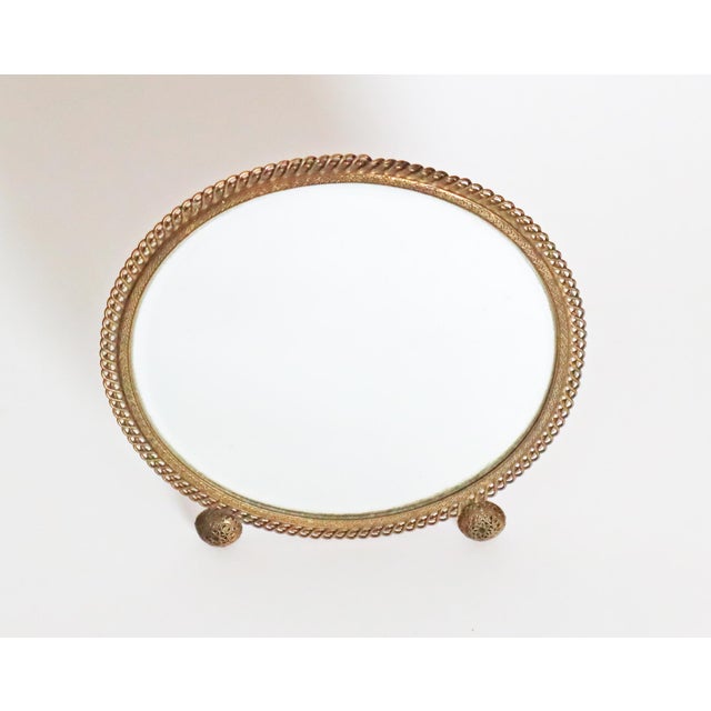 French Gold Decorated Table Mirror, 1960s For Sale - Image 14 of 14