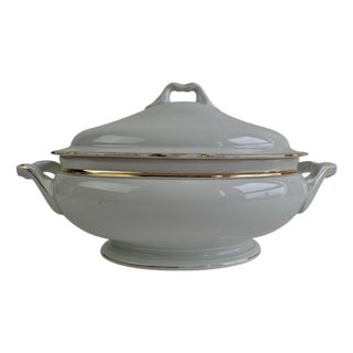Art Deco Porcelain Soup Tureen by Duchcov Eduard Eichler, Czechoslovak, 1930s For Sale