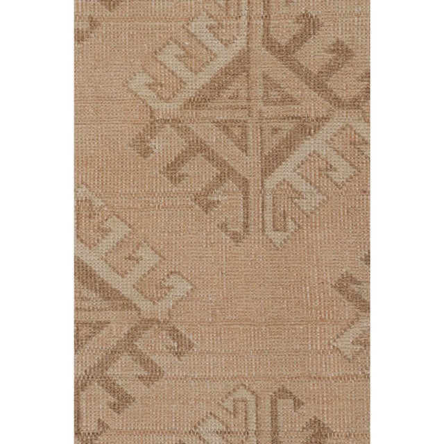Vintage Ersari Rug in Pink With Beige-Brown Geometric Patterns, From Rug & Kilim For Sale In New York - Image 6 of 7
