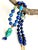 Contemporary One-of-a-Kind Lapis Lazuli & Turquoise Statement Necklace | Vintage Turquoise Pendant | Artisan Bohemian Luxury Jewelry For Sale - Image 3 of 17