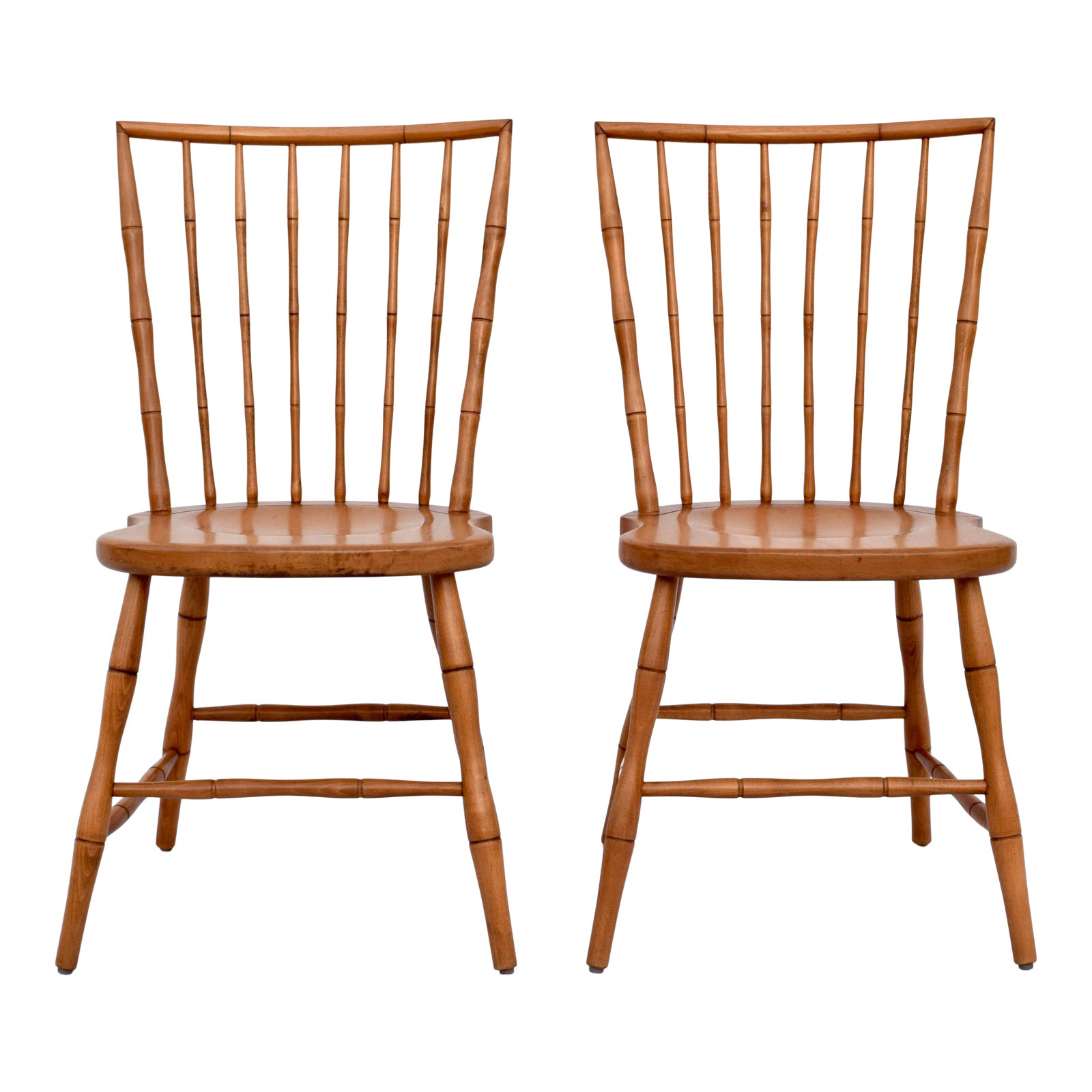 Pair of Birdcage Windsor Dining Side Chairs Chairish