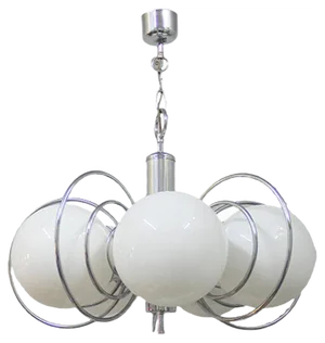 Vintage Spanish Opaline Glass Chandelier