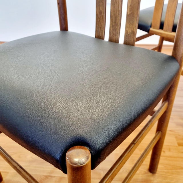 Black Mid-Century Modern Scandinavian Dining Chairs, 1960s, Set of 4 For Sale - Image 8 of 12