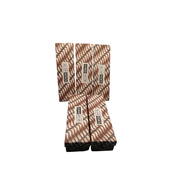 Wood Vintage Handcrafted Wooden Wayang Golek Miniature Rod Puppet Ornaments Traditional Batik Clothing a Set of Five For Sale - Image 7 of 8