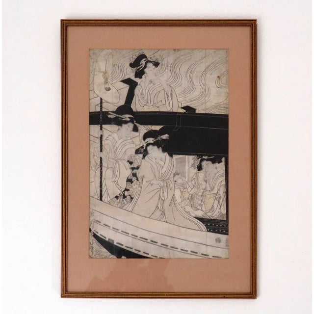 18th Century Japanese Woodcut For Sale - Image 7 of 7