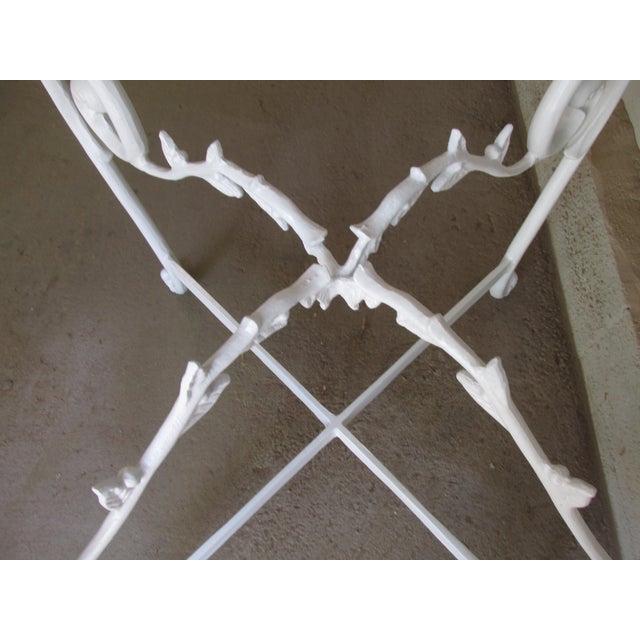 Vintage 1960s Painted Aluminum Side Table in the Style of Jean-Charles Moreux For Sale - Image 4 of 9