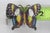 Metal Cloisonne Style Metal Butterfly Brooch Pin Purple Yellow Blue Enamel 5197b For Sale - Image 7 of 8