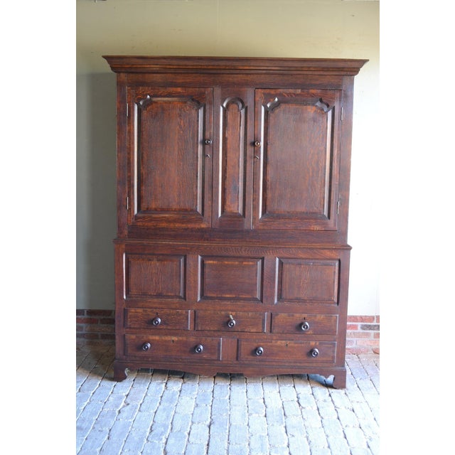 Antique Oak Wooden Cabinet For Sale - Image 11 of 12
