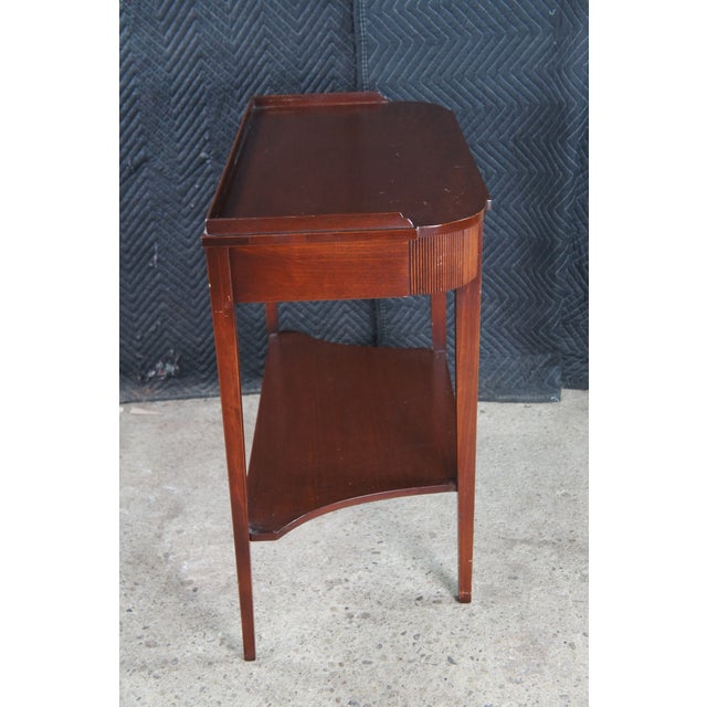 Mid 20th Century Mersman English Regency Style Mahogany Inlaid Console Entry Table For Sale - Image 9 of 12