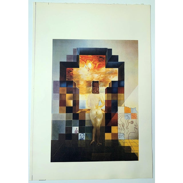 1970s 1970s After Salvador Dalí "Lincoln in Dalivision" Collotype-Continious Tone (No Dots) Lithographic Print For Sale - Image 5 of 5
