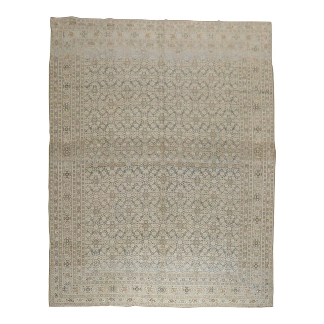Zabihi Collection Antique Persian Tabriz Room Size Rug For Sale