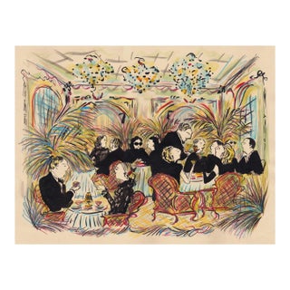 Luncheon Between the Palms Contemporary Reproduction Print by Pauline De Roussy De Sales For Sale