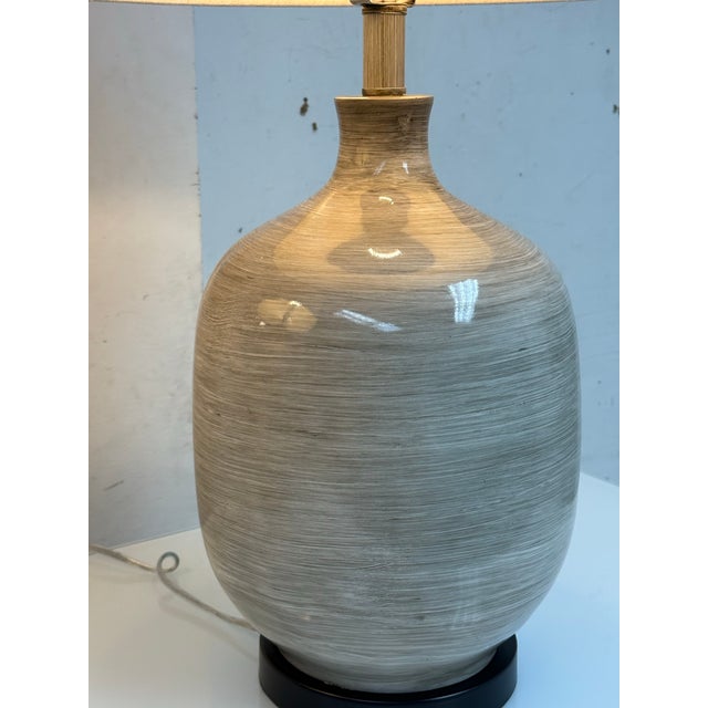 Modern Farmhouse Ceramic Table Lamps, Pair For Sale - Image 11 of 12