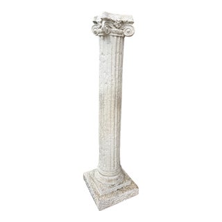 Large Outdoor White Concrete Pedestal For Sale