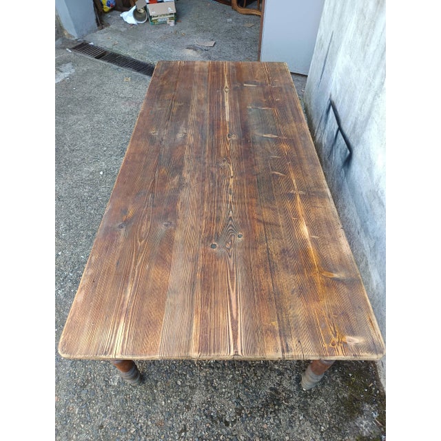 Farmhouse Table in Fir For Sale - Image 15 of 18