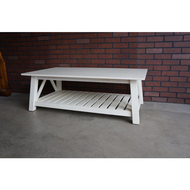 Off-white Ethan Allen Cottage Coffee Table For Sale - Image 8 of 8