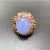 Bochic “Flamenco” Chalcedony Fancy Multi Color Gems 18k Gold & Silver Large Cocktail Ring Size 8 For Sale - Image 4 of 4