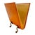 1970s Italian Florentine Trompe l'Oeil Leather Book Magazine Rack With Gilt Edges & Scroll Feet For Sale In San Diego - Image 6 of 11