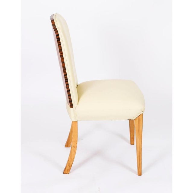 Antique 20th Century Art Deco Burr Walnut Cloud Back Chairs attributed to Epstein, 1920s, Set of 8 For Sale - Image 9 of 18