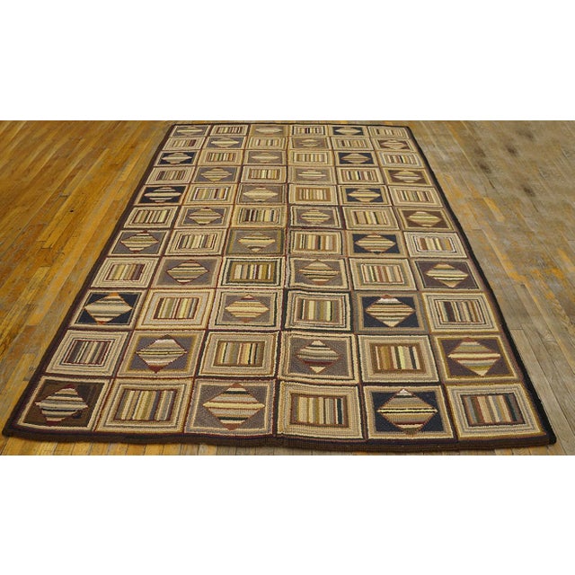 Mid 20th Century American Hooked Rug ( 6' x 8'7" - 183 x 262 )