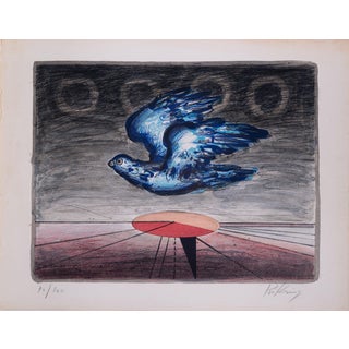 Franz Priking, Bluebird, Lithograph For Sale