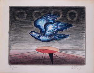 Franz Priking, Bluebird, Lithograph