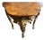 Antique Italian Carved & Gilt Decorated Marquetry Floral Inlay Top Console Hall Table For Sale