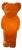 Lumibär Lamp Bear Standing in Orange from Elmar Flötotto, Germany, 1990s For Sale