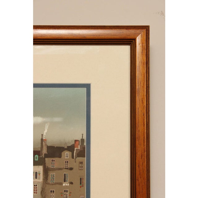 Gray Michel Delacroix 'Le Remorqueur' Framed Colored Lithograph For Sale - Image 8 of 12