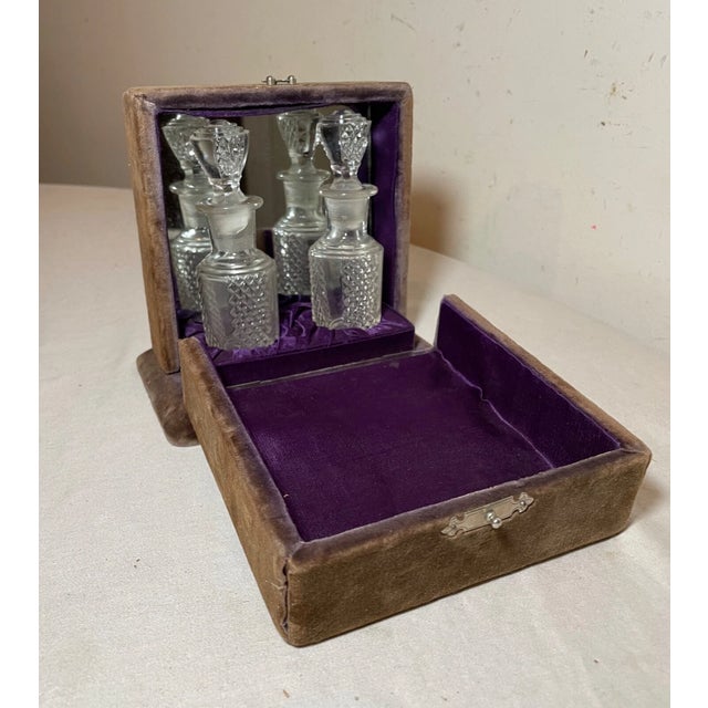 Experience the charm of yesteryear with this exquisite pair of antique crystal perfume scent bottles, elegantly crafted to...