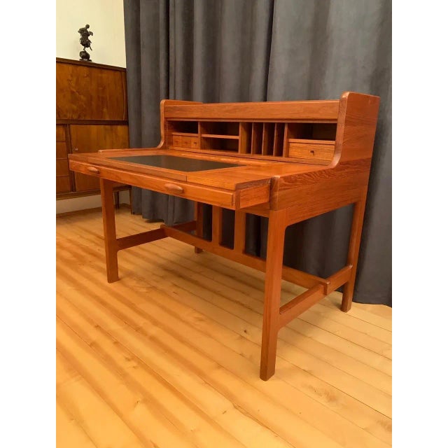 Danish, unique design desk by john mortensen, dyrlund from the 70s. In the original and very good condition. On the upper...