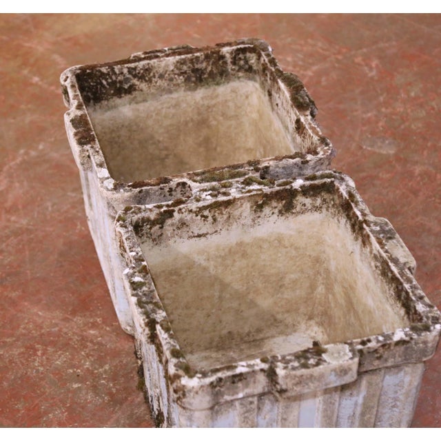 Pair of 19th Century French Normandy Cast Stone Garden Planters For Sale - Image 4 of 11