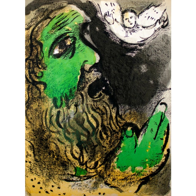 Chagall Original Lithograph the Bible 1960, Job Praying For Sale