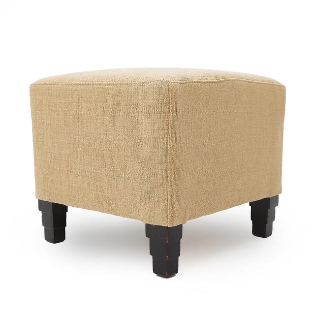 Art Deco Square Pouf, 1930s For Sale - Image 13 of 13