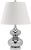 Modern 24-Inch H Double Gourd Glass Table Lamp - Silver For Sale - Image 3 of 3