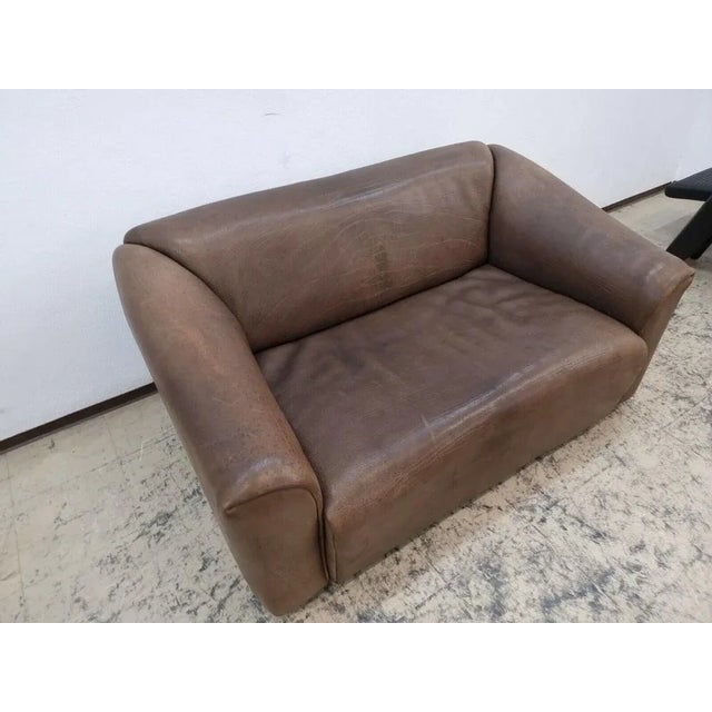 Brown DS 47 2-Seater Sofa in Brown Leather from de Sede, 1970s For Sale - Image 8 of 12