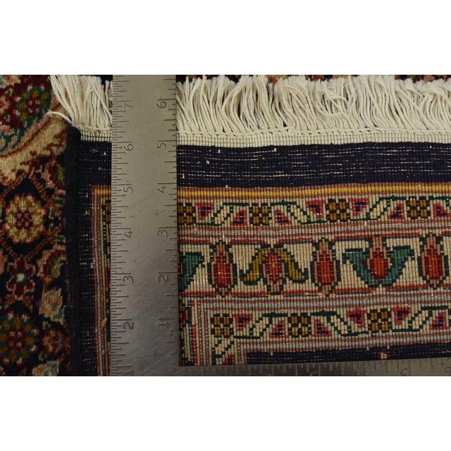 Fine Tabriz Rug 9’9” X 12’7” Blue Wool Traditional Hand-Knotted Carpet For Sale - Image 15 of 15