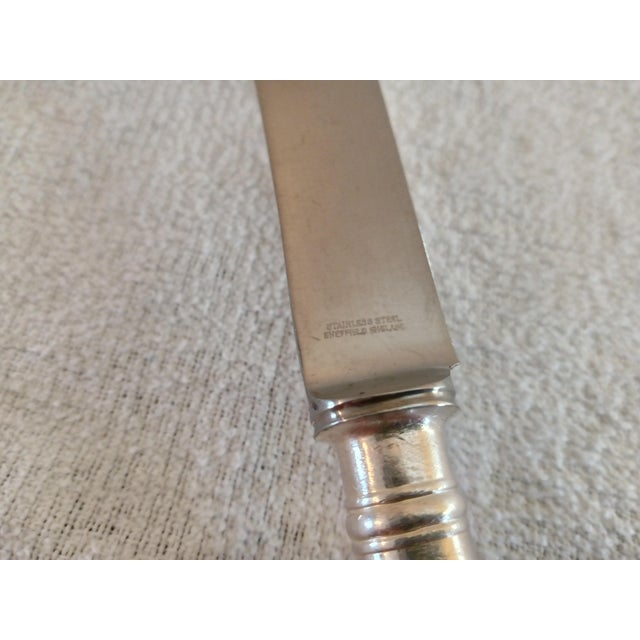 Vintage Cooper Bros England Queen Anne Pistol Handle Silverplate Flatware Service Set 44 PCS For Sale - Image 9 of 10