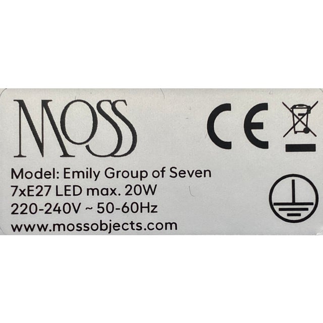 Not Yet Made - Made To Order Emily Group of Seven Handmade Hanging Lamp with Oxidized Steel Shade from Moss Objects For Sale - Image 5 of 6