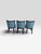 Wood Lily Jack Ebonized Wood & Blue Upholstered Dining Chairs – Set of 6, Including Captain’s Chair For Sale - Image 7 of 12