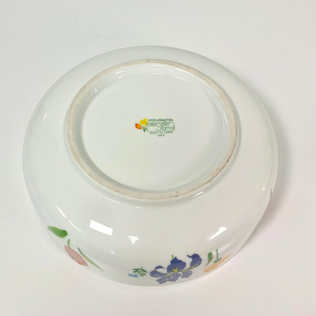 Cornflower Blue 1980s Vintage Heinrich & Co German Boho Chic Hollywood Regency Flora Serving Bowl For Sale - Image 8 of 8