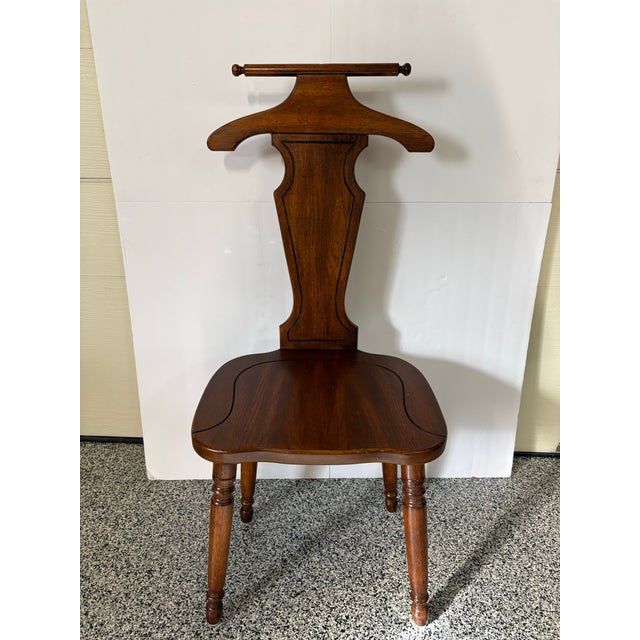 1970s Gentleman's Butler Dressing/Vintage Mid-Century Wooden Valet Chair For Sale - Image 5 of 5